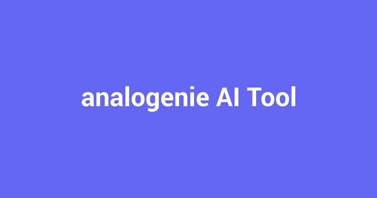 Master Analogies: Your Guide to Analogenie AI Tool