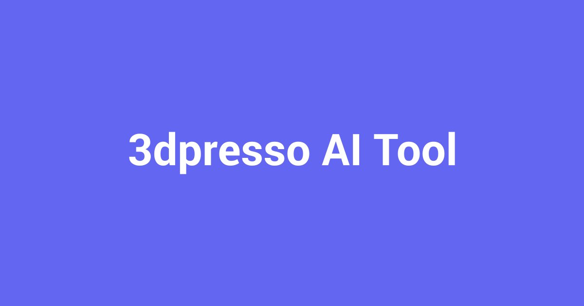 3DPresso: AI Transforms Videos into 3D Models